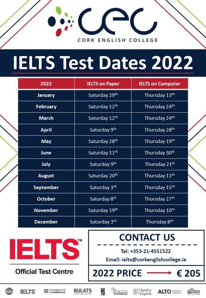 2022 IELTS Test Dates